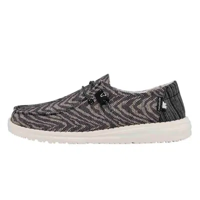 Hey Dude Women's Wendy Woven Sneaker In Zebra Black Stripe In Multi