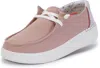 Hey Dude Womens Wendy Lace-up Loafers - Chambray Rose In Pink