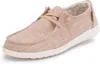 Hey Dude Womens Wendy Lace-up Loafers - Sparkling Rose Gold In Pink