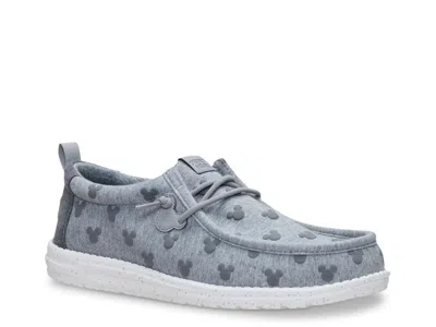 Hey Dude X Disney Wally Mickey Slipon In Gray