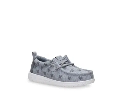 Hey Dude X Disney Wally Mickey Slipon Kids' In Grey