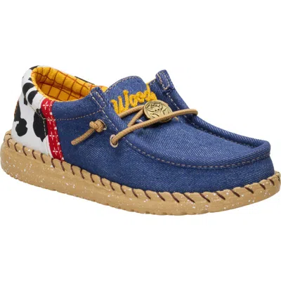 Hey Dude Kids'  X Toy Story Wally Sheriff Woody Slip-on In Blue
