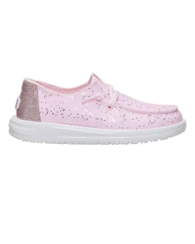Hey Dude Kids' Youth Girls' Wendy Loafer Shoes In Sparkle Pink