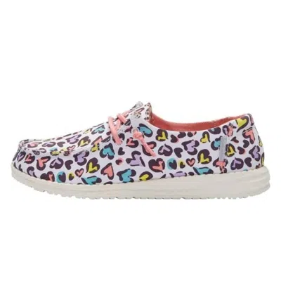 Hey Dude Kids' Youth Girls' Wendy Loafer Shoes In White Leopard In Multi
