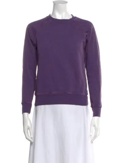 Pre-owned Hey Gang Crew Neck Long Sleeve Sweatshirt In Purple