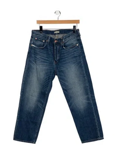 Pre-owned Hey Gang High-rise Straight Leg Jeans In Blue