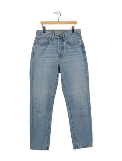 Pre-owned Hey Gang High-rise Straight Leg Jeans In Blue