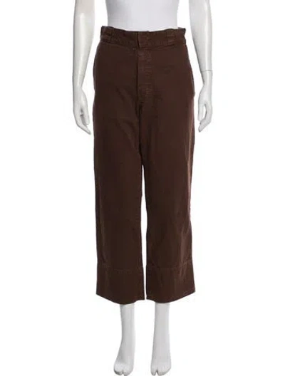 Pre-owned Hey Gang High-rise Wide Leg Jeans In Brown
