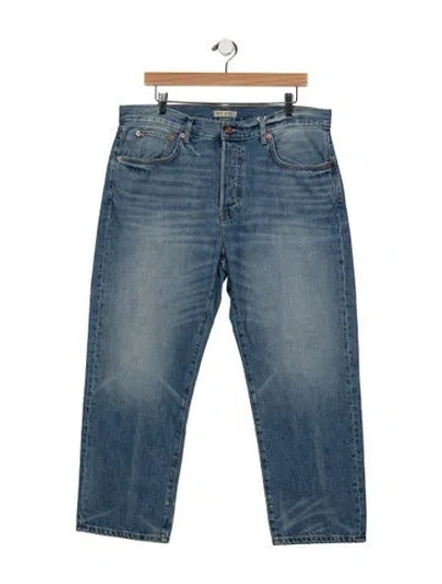 Pre-owned Hey Gang Mid-rise Straight Leg Jeans W/ Tags In Blue