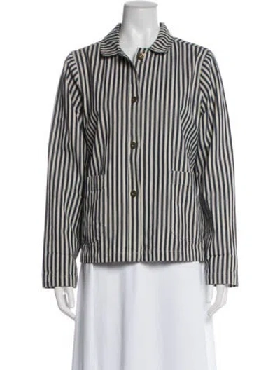 Pre-owned Hey Gang Striped Blazer In Blue