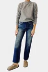 Hey Gang The High Rise Straight Jeans In Richman Wash In Blue