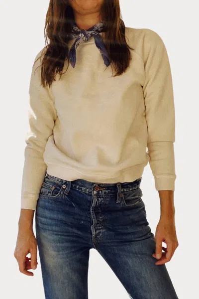 Hey Gang The Long Sleeve Sweatshirt In Natural In Yellow