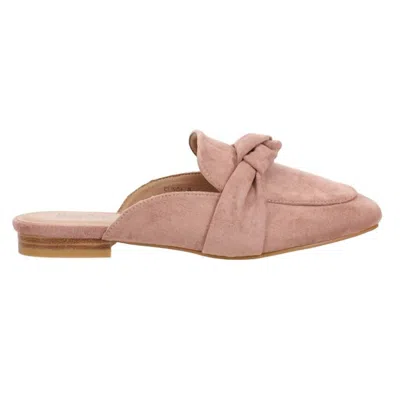 Hey Girl By Corkys Women's Clingy Slip On Mules In Blush Faux Suede In Animal Print