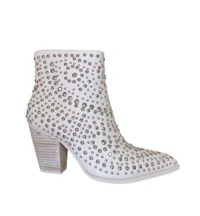 Hey Girl By Corkys Women's Line Dance Bootie In White