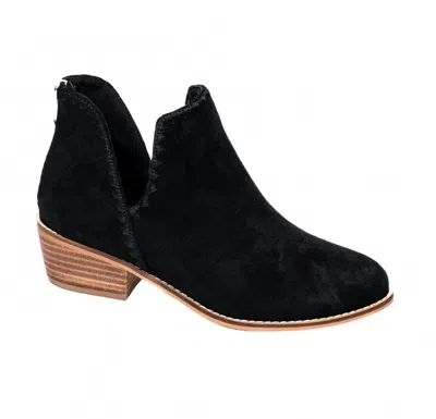 Hey Girl By Corkys Women's Spice It Up Bootie In Black Faux Suede In Multi