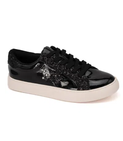 Hey Girl By Corkys Women's Super Nova Sneaker In Black Patent