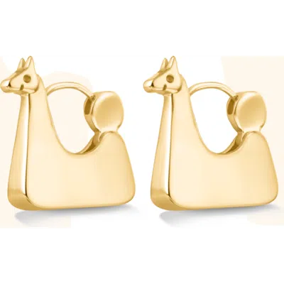 Hey Harper Llama Earrings In Gold
