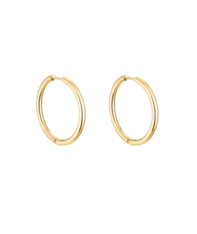 Hey Harper Small Thin Ruby Earrings In Gold