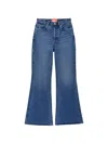 Hey Joanie Eclipse Fray Flared Jeans In Blue
