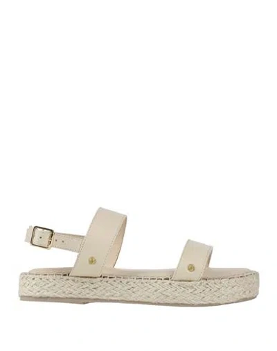Hey Marly Woman Espadrilles Off White Size 8 Leather