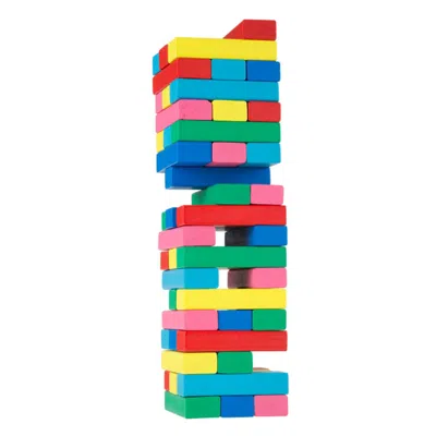 Hey Play Classic Wooden Blocks Stacking Game