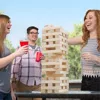 Hey Play Non-traditional Giant Wooden Blocks Tower Stacking Game