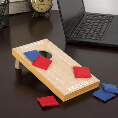 Hey Play Tabletop Cornhole Game - Football Field Theme