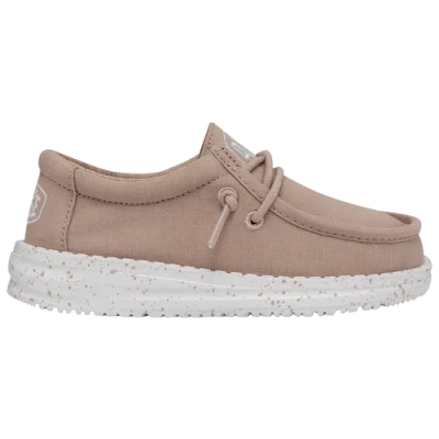 Heydude Kids' Boys   Wally Slub Canvas In White/tan
