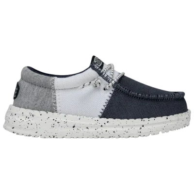 Heydude Kids' Boys   Wally Tri Varsity In White/navy/grey