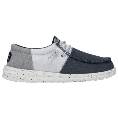 Heydude Boys Preschool   Wally Youth Tri Varsity In White/navy/grey