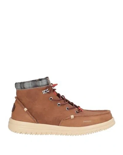 Heydude Man Ankle Boots Brown Size 11 Leather