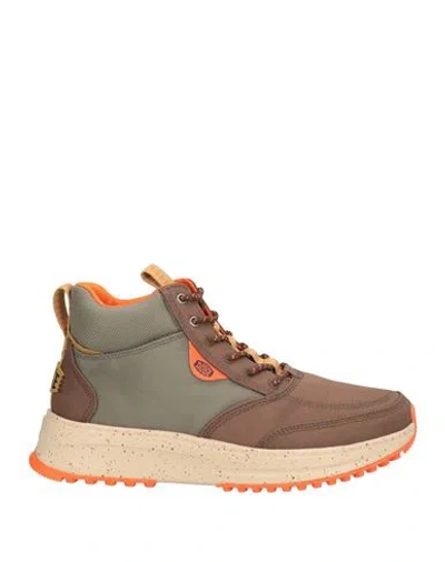 Heydude Man Sneakers Khaki Size 10 Textile Fibers In Beige