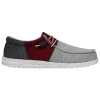Heydude Mens  Wally Tri Varsity In Grey/grey/red