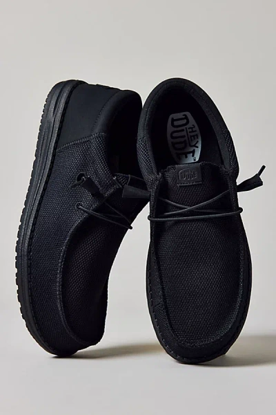 Heydude Wally Funk Shoe In Black, Men's At Urban Outfitters