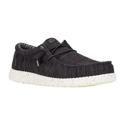 Heydude Wally Stretch Sox Mens Round Closed Toe Slip-on Shoe In Black
