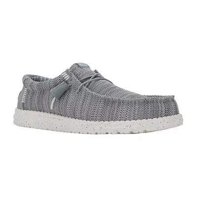 Heydude Wally Stretch Sox Mens Round Closed Toe Slip-on Shoe In Gray