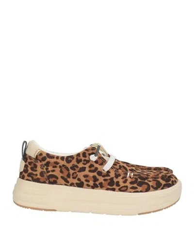 Heydude Woman Lace-up Shoes Camel Size 7 Textile Fibers In Pink