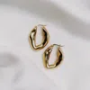 Heymaeve 18k Gold-plated Medium Artistic Hoop Earrings In Gold