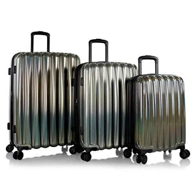 Heys America Astro Iridescent  3-piece (21/26/30) Spinner Luggage Set In Charcoal