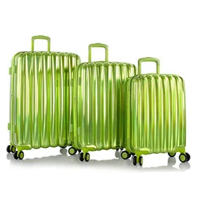 Heys America Astro Iridescent  3-piece (21/26/30) Spinner Luggage Set In Green