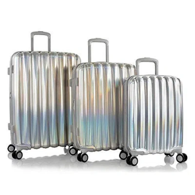 Heys America Astro Iridescent  3-piece (21/26/30) Spinner Luggage Set In Silver