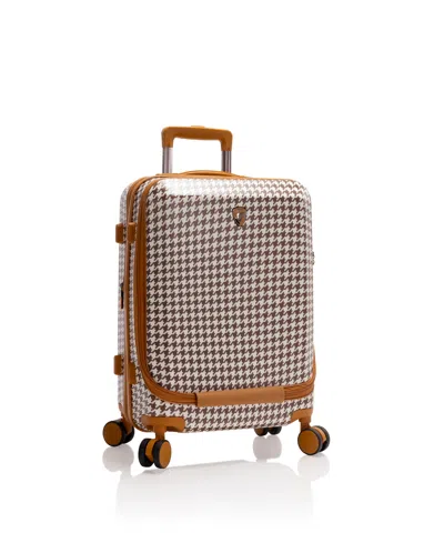 Heys Hey's Ez Fashion Hardside 21" Carryon Spinner Luggage In Brown Houndstooth