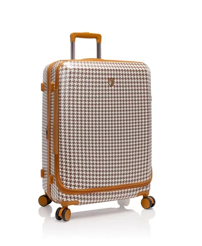 Heys Hey's Ez Fashion Hardside 26" Check-in Spinner Luggage In Brown Houndstooth