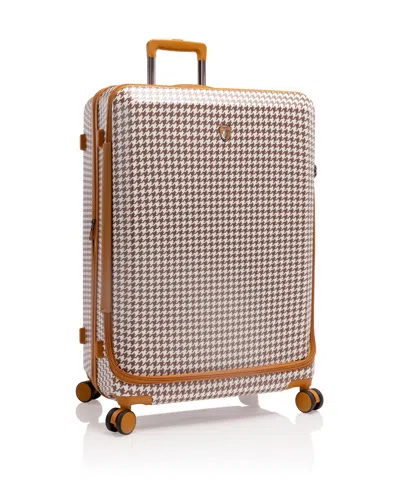 Heys Hey's Ez Fashion Hardside 30" Check-in Spinner Luggage In Brown Houndstooth
