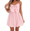 Heyson All Good Things Bow Detail Mini Dress In Pink In Pink