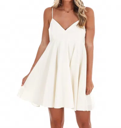 Heyson Be Authentic Bow Babydoll Dress In Cream In Neutral