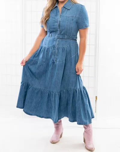 HEYSON Smocked Cutout Midi Dress main image 0