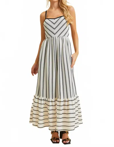 Heyson Colette Midi Dress In Stripe In White