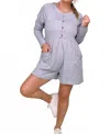 Heyson Dottie Knit Romper In Blue In Blue