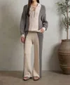 Heyson Elodie Knit Wide Leg Pants In Oatmeal In White
